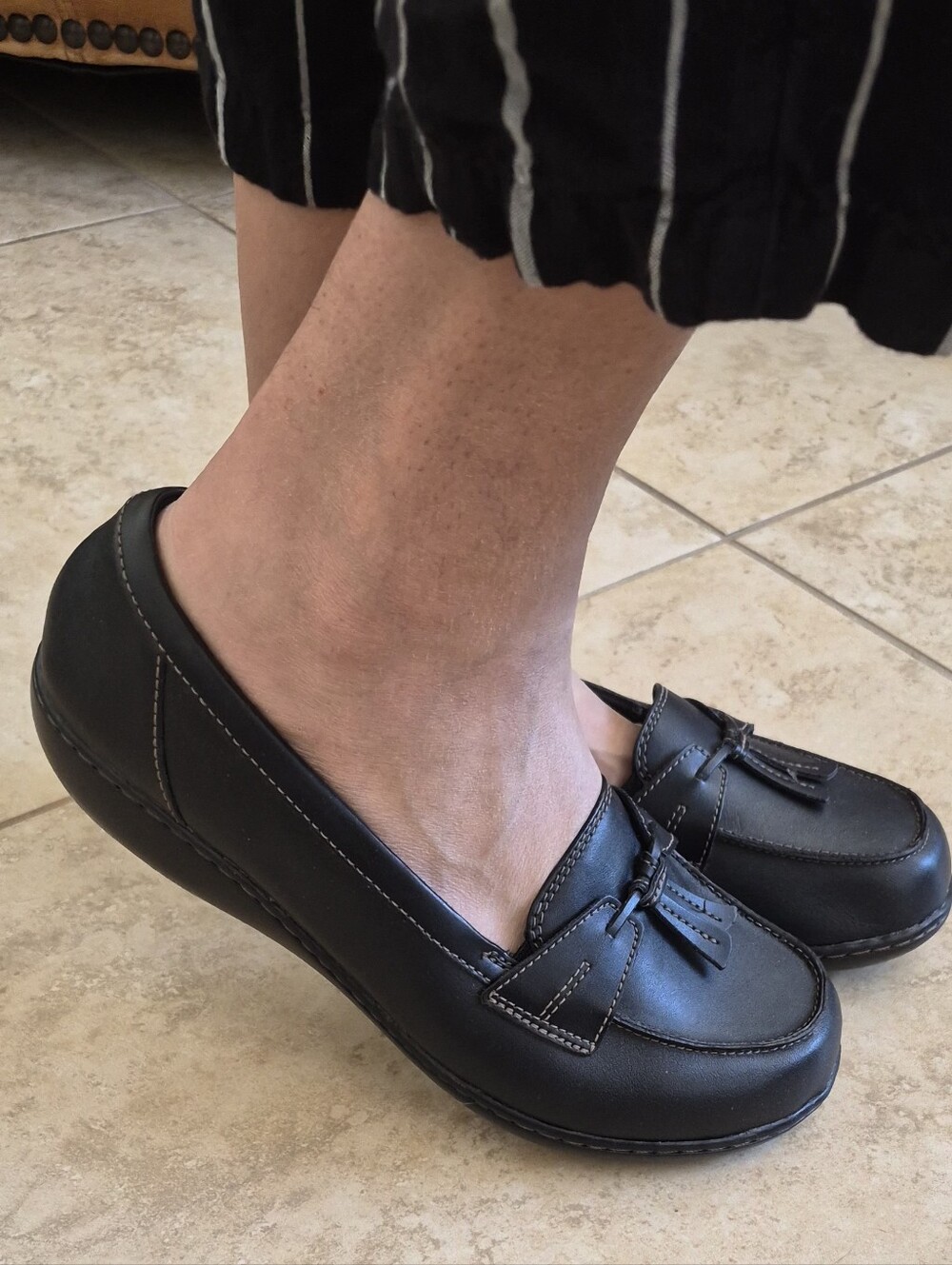 Clarks Ashland Bubble Loader, Upper Leather Slip-Ons Sz 11 - Picture 17 of 17